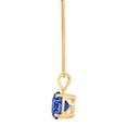 thumbnail image 2 of 2.5 ct Brilliant Round Cut Solitaire Simulated Tanzanite 18K Yellow Gold Pendant with 18" Chain, 2 of 4