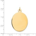 thumbnail image 2 of 14k Plain .027 Gauge Engravable Oval 34x22mm Disc Charm XM187/27, 2 of 2