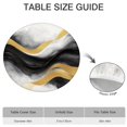 thumbnail image 6 of Black White Gray Gold Marble Pattern Round Fitted Tablecloth with Elastic Edge,Dining Table Cover Waterproof,Outdoor Round Tablecloth for Camping,Dining,Indoor and Outdoor, 6 of 7