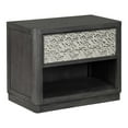 thumbnail image 3 of Furniture of America Cheri Solid Wood 1-Drawer Adult Nightstand with USB Port, Ash Gray, 3 of 10
