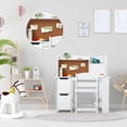 thumbnail image 5 of De madera para niños escritorio y chair set con almacenamiento y bulletin board para boys y girls, 5 of 5