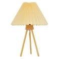 thumbnail image 2 of Table Lamp Table Lamp,Nightstand Bedside Light,Infinitely Dimmable,Linen Fabric Shade,Solid Wood Base,USB Plug In,LED Bulb Included,Living Room Office Dorm,Reading Lamp Holiday Gifts, 2 of 8