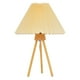 thumbnail image 2 of Lámpara de Mesa Ganfancp para Dormitorio Regulable Pantalla de Tela de Lino Madera Maciza Bombilla Led, 2 of 7