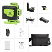 4D 16 Lines Self-leveling Laser Level, 200Ft Green Beam Tiling Floor Cross Line Laser Level Tools with Remote Control and 360° Fine-tuning Bracket