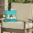 thumbnail image 5 of Mainstays 16" x 16" Reversible Sunflower Gnome Decorative Outdoor Throw Pillow, Teal, 5 of 7