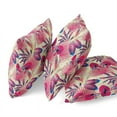 thumbnail image 5 of Amrita Sen Plant Illusion Suede Zippered Pillow with Insert in Aqua Red 18 x 18, 5 of 8