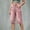Pink, variant on Womens Capri Jeans Straight Leg Button Zipper with Pockets Solid Color Denim Pants Casual Work Wear Pink