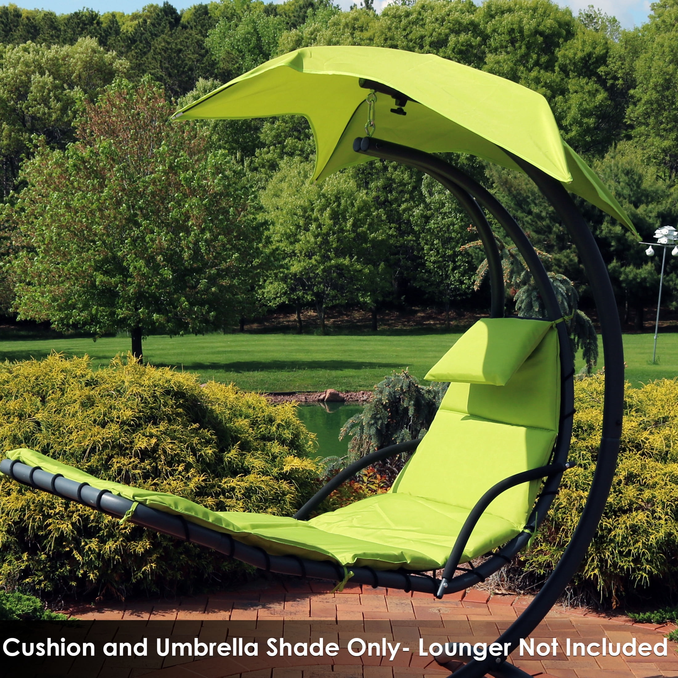 Sunnydaze 27" x 88.5" Apple Green Outdoor Hanging Lounge Chair Replacement Cushion