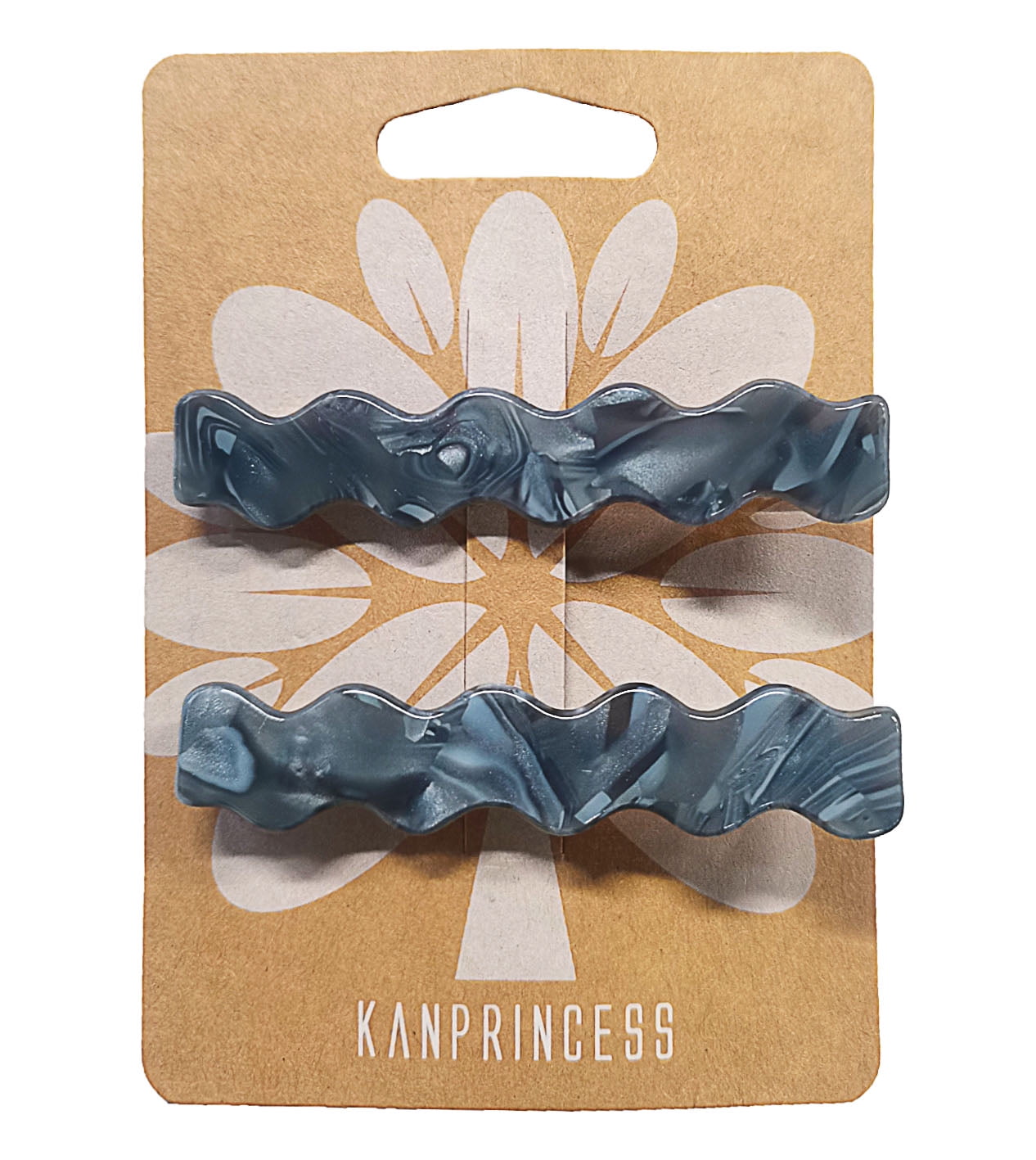 KANPRINCESS 2PCS/SET Acrylic Resin Side Hair Clips, NoSlip Hairpins
