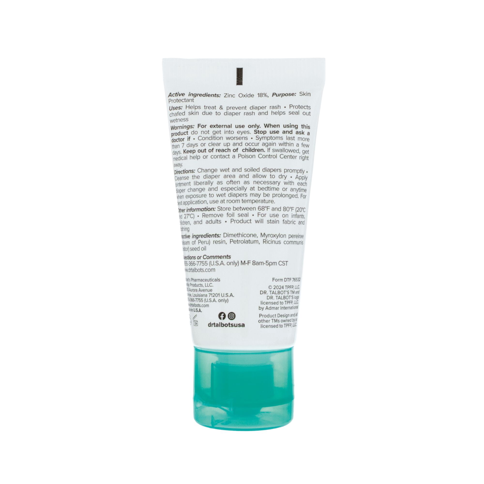 Dr. Talbot's Diaper Rash Ointment Original 1oz