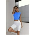 thumbnail image 4 of Crop Top Athletic Shirts for Women Cute Sleeveless Yoga Tops Running Gym Cotton Cropped Workout Clothes, 4 of 9