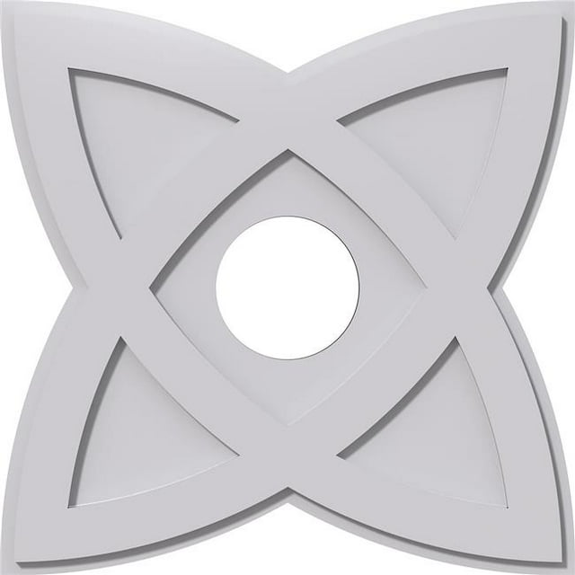 Ekena Millwork CMP24CM-06000 24 in. OD x 6 in. ID Square Cosmo Architectural Grade PVC Contemporary Ceiling Medallion