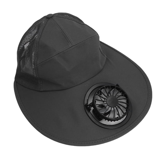 Gorra Con Sombrilla, Sombrero Para El Sol Con Ventilador, 3 Velocidades De Viento, Ala Ancha Transpirable Para Actividades Al Aire Libre
