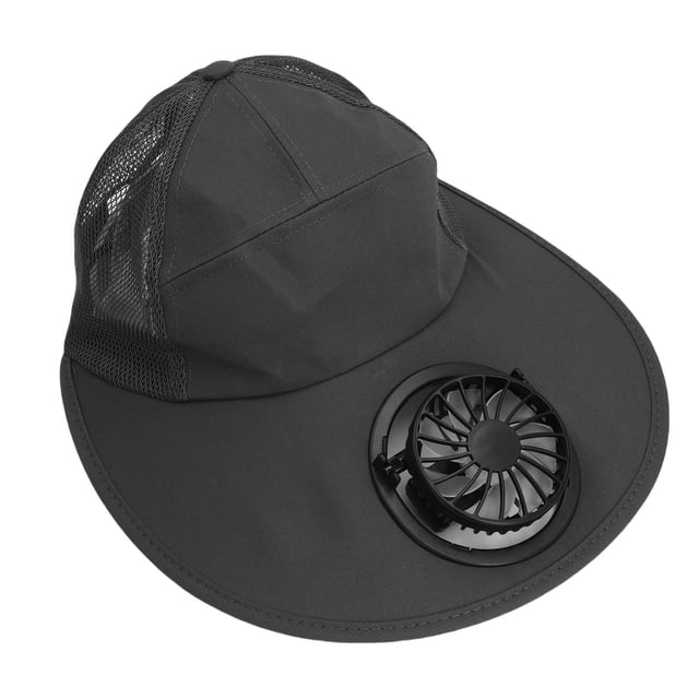 Gorra Con Sombrilla, Sombrero Para El Sol Con Ventilador, 3 Velocidades De Viento, Ala Ancha Transpirable Para Actividades Al Aire Libre