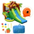 thumbnail image 1 of Gymax Inflatable Bounce House Jungle Jumping Bouncer Double Slides Park w/ Blower, 1 of 10