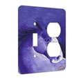 thumbnail image 1 of KuzmarK™ 2 Gang Single Toggle / Single Duplex Wall Plate - Purple Clydesdale Abstract Horse Art by Denise Every, 1 of 1