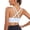 White, variant on RUNNING GIRL Women’s Medium Support Sports Bra Crisscross Back, Removable Pads Wireless Yoga Bra, Breathable Workout Gym Top