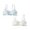 #02-Light Blue 1PCS & White 1PCS, variant on YAYUBA Girls' Training Bras,Soft Cotton Girls Bra, Secure Coverage Lightly Padded Bra for Girls, Stable Support for 10-18 Years Girls
