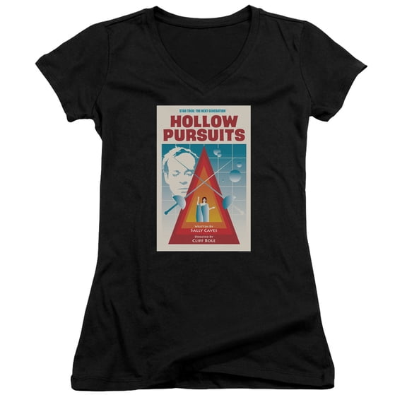 Star Trek Tng Season 3 Episode 21 Junior Women's V-Neck T-Shirt Black