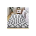 thumbnail image 4 of Tapis Salon Shaggy 160x230cm Blanc avec Motif - Descente de lit Tapis Poils Longs Tapis Doux pour Salon Chambre Canapé esquí esquí Gafas de esquí, 4 of 5