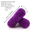 thumbnail image 5 of 3 Skeins Chenille Yarn Blanket Yarn for Knitting Chenille Velvet Fancy Yarn for Crochet Weaving DIY Craft, 5 of 9