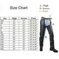 thumbnail image 4 of Dream Apparel Brown Motorcycle Leather Chaps for Men Women Riding Cowboy Biker Pants, 4 of 5