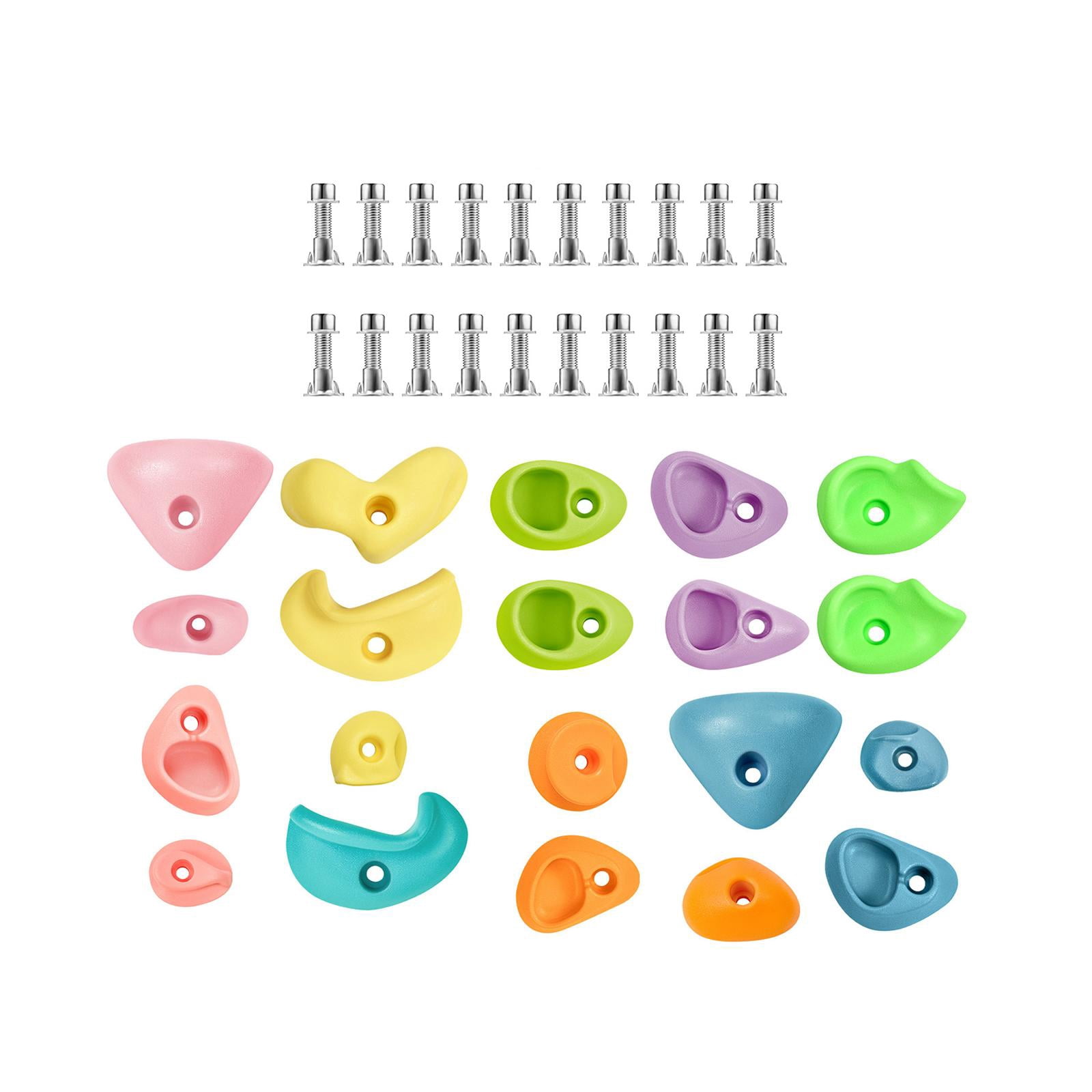 figatia Rock Climbing Holds Climbing ,Holds Stone Fun Multi Colored Climbing Rock Wall Grips for Playground Indoor Rock Climbing Wall