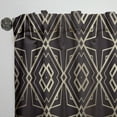 thumbnail image 3 of Designart 'Black and Gold Art Deco Pattern' Mid-Century Modern Curtain Panel, 3 of 5