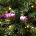 thumbnail image 2 of Pack of 12 Pink Mauve Feather Bird Christmas Ornaments 5.75", 2 of 2