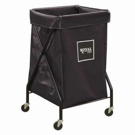 Royal Basket Trucks X-Frame Cart,6.7 cu. ft.,Black,Vinyl G06-KKX-XFA-3ONN