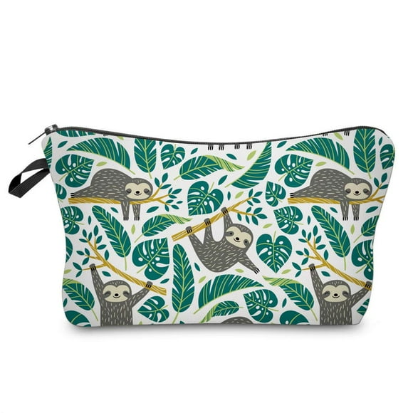 LOOMILOO Neceser de Cosméticos para Mujer, Adorables y Espaciosas Bolsas de Maquillaje Bolsa de Aseo Resistente al Agua para Viajes Organizador de Accesorios Perezoso (Perezoso 51476)