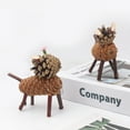 thumbnail image 3 of Sunjoy Tech 1 Pair Pine Cones Ornaments Squirrel Rabbit Deer Cat Realistic Looking Handmade Wooden Animal Table Ornaments Garden Decor, 3 of 8