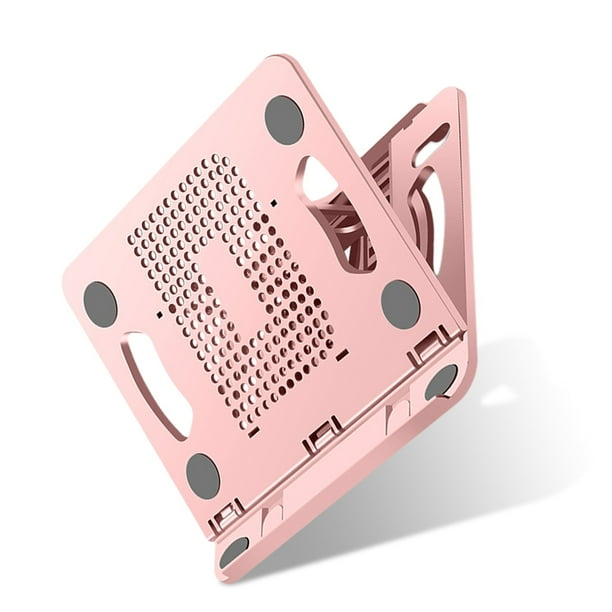 Bearachild Soporte de plástico para tableta Soporte ergonómico plegable Disipación de calor Ángulo giratorio Soporte ajustable Carga de peso Juegos de teclado y mouse para computadora Rosado