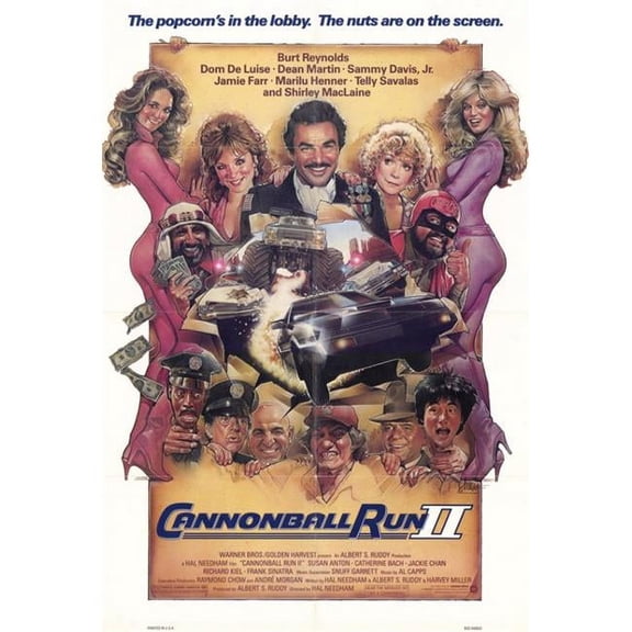 Pop Culture Graphics Cannonball Run 2 Movie Poster Print - 27 x 40