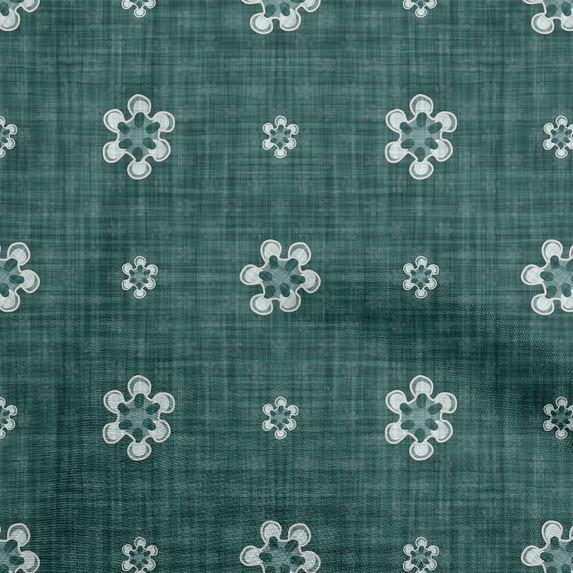 oneOone Georgette Viscose Teal Green Fabric Floral Sewing Craft Projects Fabric Prints By Yard 42 Inch Wide