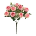 thumbnail image 3 of 2 Bunches 10 Heads Deep Pink Small Osmanthus Roses Bouquet by Dusknt 10 Heads Artificial Roses for Wedding Decor Arrangements for Home Kitchen Dining Table Centerpieces, 3 of 5