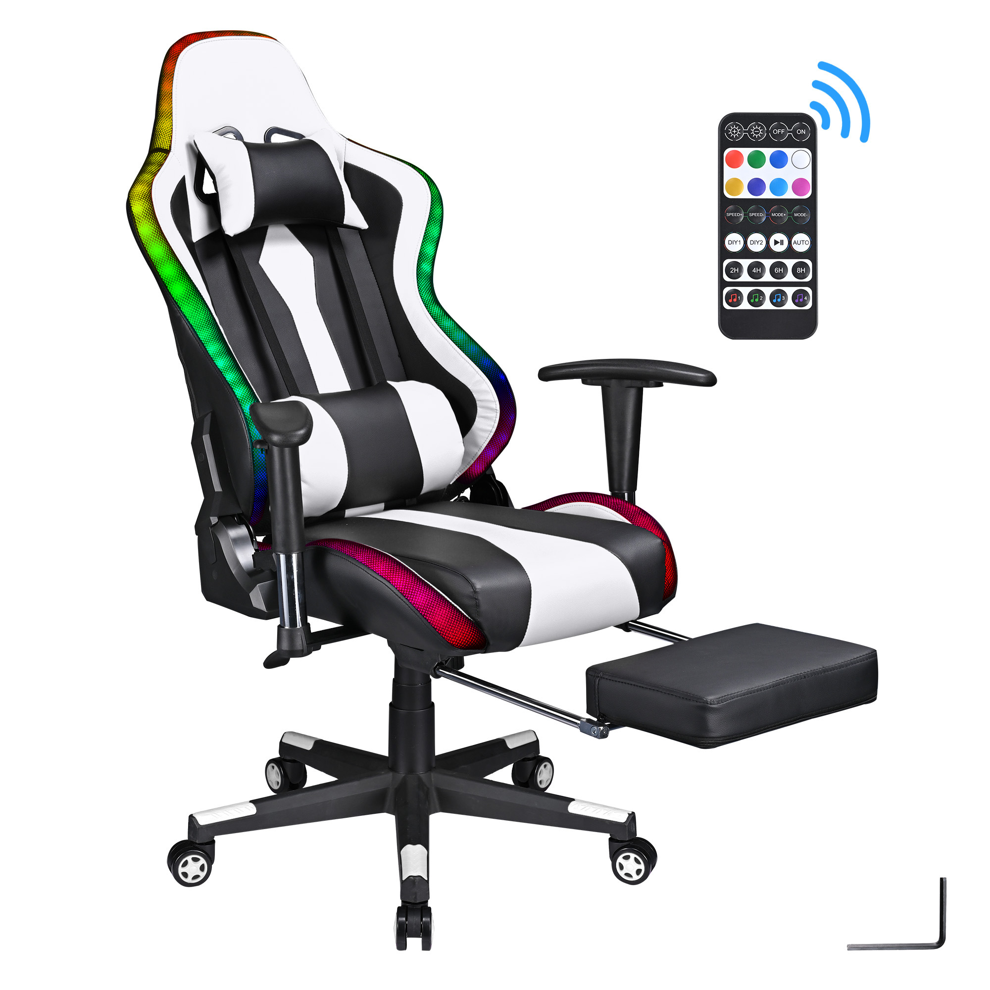 Senjay Gaming Chair with Light Video Game Chairs