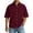 Wine, variant on OIOLOYJM Mens Shirts Casual Cotton Button-Down Shirts Spring Short Sleeve Lapel Loose Fit T Shirts Fashion Holiday Outfits Dark Gray 3XL