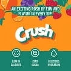 Crush Powdered Drink Mix Variety Pack Orange Grape & Strawberry Sugar Free 30 Count (Pack of 4)