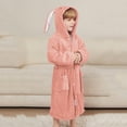 thumbnail image 3 of Cethrio Kids Boys Sleepwear Robes, Long Sleeve Warm Flannel Soft Boys' Bathrobes Pink Size 3-8T, 3 of 5