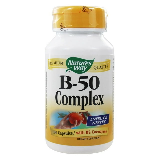 Nature's Way - Vitamin B50 Complex with B2 Coenzyme - 100 Capsules