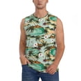 thumbnail image 2 of Picia Colorful Hawaii Palms mens Cotton Tank Undershirts , Moisture-wicking Ribbed Tanks, Lightweight Cotton Tank Undershirts-Small, 2 of 8