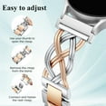 thumbnail image 4 of TOTYOUTHS compatible with Samsung Watch Band 20mm, Women’s Celtic Knot Metal Bracelet Strap, Stainless Steel Jewelry Replacement for Galaxy Watch 7/6/5/4/FE, Watch 5 Pro, Watch 6/4 Classic, Active 2, 4 of 7