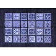 thumbnail image 1 of Ahgly Company Machine Washable Indoor Rectangle Oriental Blue Modern Area Rugs, 8' x 12', 1 of 4