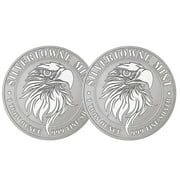 GENERIC Lot of 2 - 1 Troy oz Mighty Eagle .999 Fine Silver Round