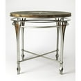 thumbnail image 2 of Beaumont Lane Metal Furniture Fossil Stone and Metal Foyer Table in Brown, 2 of 4