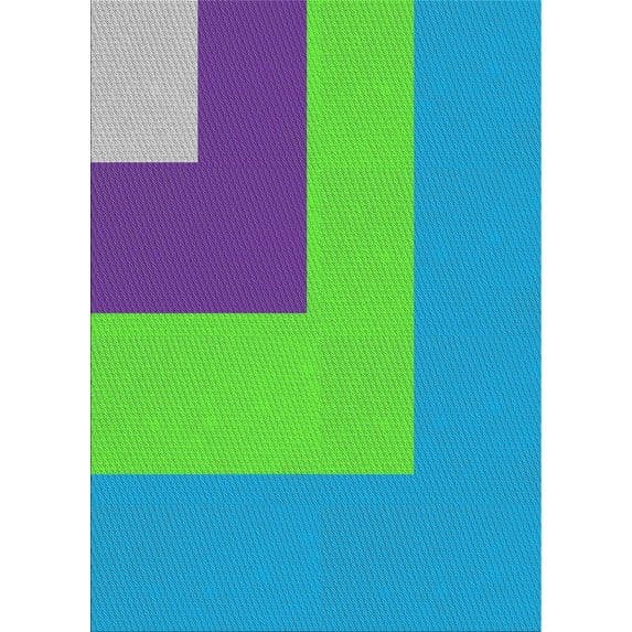 Ahgly Company Machine Washable Indoor Rectangle Transitional Windows Blue Area Rugs, 2' x 5'