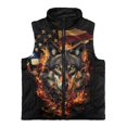 thumbnail image 4 of Uorisanigo Toddler Girls Boys Zip Up Jacket Kids Fleece Vest Fire Wolf American Flag Sleeveless Zipper Up Jacket Fall Winter Warm Outwear Stand Up Collar Waistcoat Trendy Clothes, 4 of 7