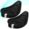 thumbnail image 6 of COSMOBETTY 2Pcs Comfy Cycling Gel Pad Seat Saddle Cover 3D Cushion Silicone Non-Slip Black 10.6x7.1x0.8in, 6 of 8