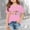 Pink, variant on Girls Shirts Unisex Second Grade Back To School Short Sleeve Round Neck Tee Comfortable Toddler Girl Clothes Beige 3-4Y